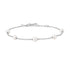 Silver Shell Pearl Station Bracelet